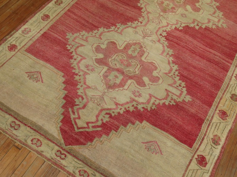 Vintage Turkish Oushak Gallery Rug Size 6'1''x12'3'' gallery