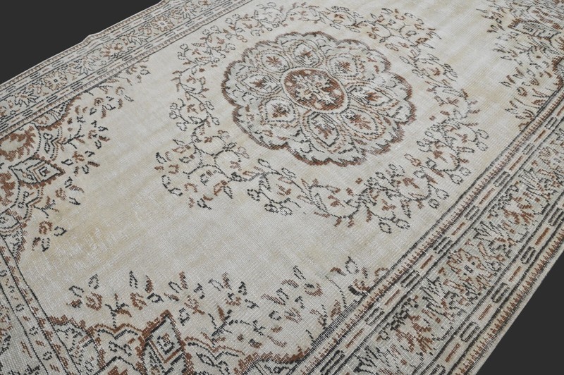 Oushak Turkish Vintage Rug 6x9 Kilim Rug Anatolian Handmade Boho Decor BEIGE gallery