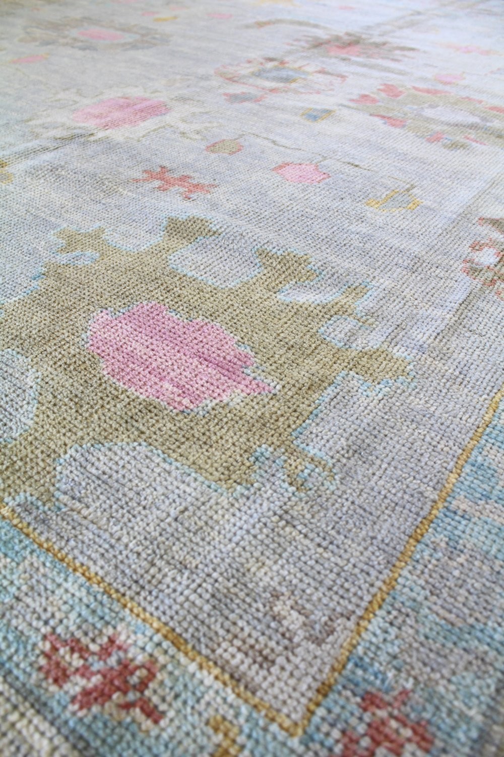 Vintage Turkish Oushak Rug, Beige 9X12 ft, Handmade Wool, Bohemian Anatolian gallery