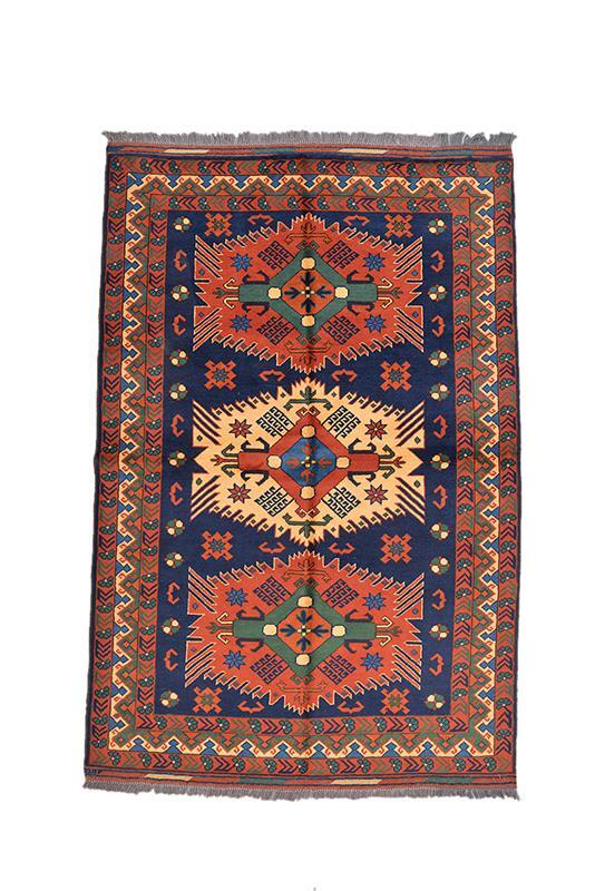Medallion Tribal Geometric Afghan 5' 8" x 6' 9" Multi Area Rug