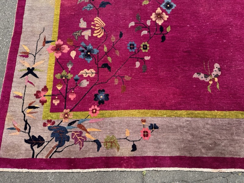 c1920s ANTIQUE MINT ART DECO WALTER NICHOLS CHINESE RUG 8X10 Ft ROOM SIZE gallery