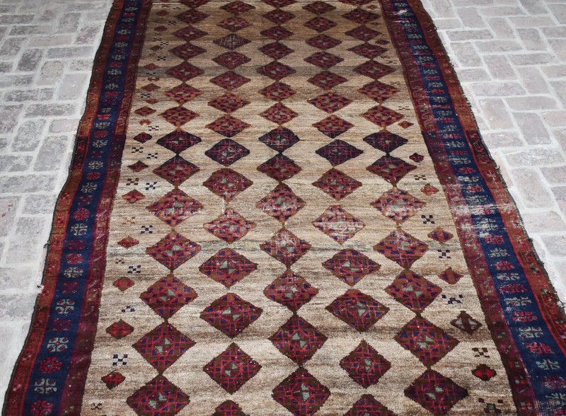 6'2 x 11'8 Collector's piece antique handmade afghan baluchi wool area rug gallery
