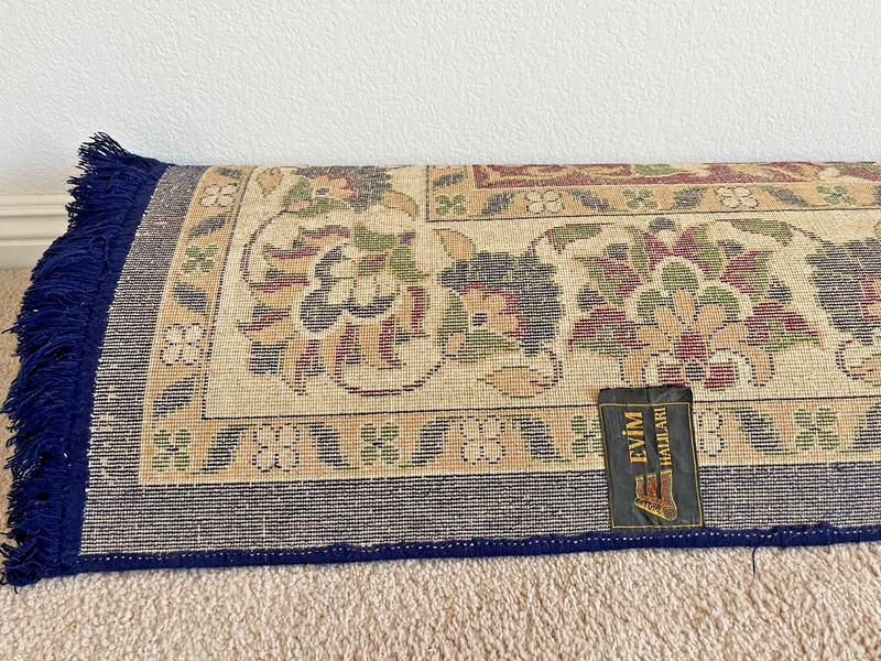 Vintage Turkish hand made rug, made in Instanbul, Turkey, Original Owner, 1980's gallery