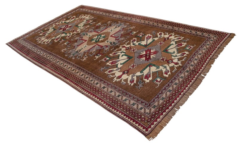 NOS 1960s 6'x10'2" Hand-Woven Turkish Anatolian Tribal Wool Rug | Unused Vintage gallery