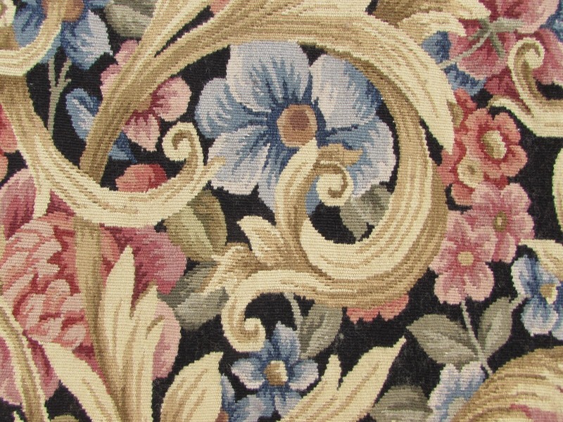 Vintage Hand Made French Design Wool Beige Black Red Original Aubusson 440X305cm gallery