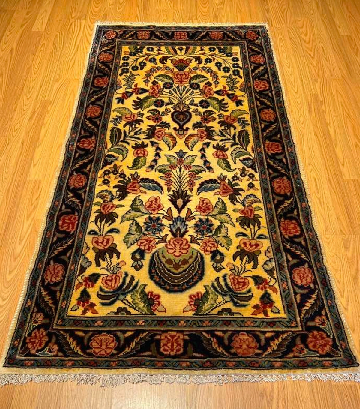 3 x 6 Handmade Fine Quality One Of A Kind Pictorial Rug . Natural Dye Soft Wool gallery