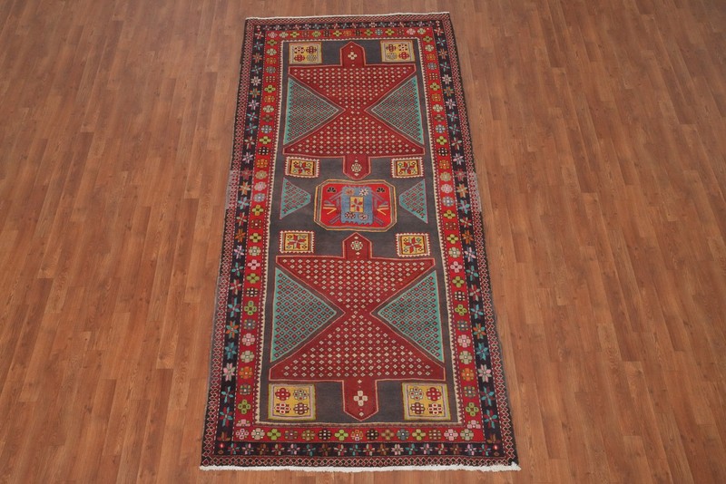 Vintage Geometric Traditional Style Area Rug 5x10 ft Hand-knotted Wool Nomadic gallery