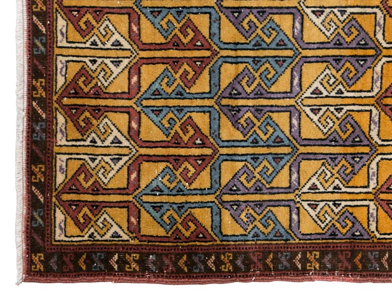 Turkish Rug", Vintage Rug, Area Ru 3'6 x 5'4 feet, Oushak Rug, Antique Rug gallery