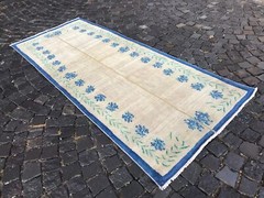 Turkish Antique rug Bohemian Area rug Oushak rug Vintage Rug Handmade Wool rug