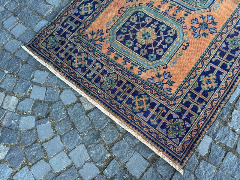 Bohemian rugs, Runner rug, Handmade, Turkish rug, Vintage, Wool | 4,4 x 11,4 ft gallery