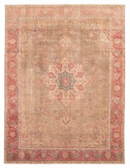 Vintage Hand-Knotted Area Rug 9’5″ x 12’8″ Traditional Oriental Wool Carpet
