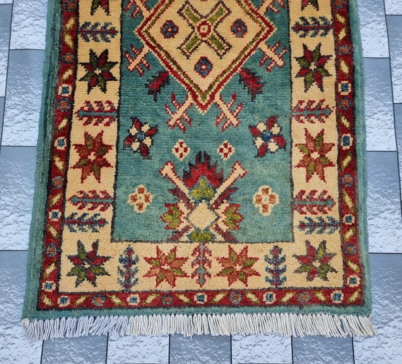 Handmade vintage Afghan tribal Historical Rug 100x55 cm gallery