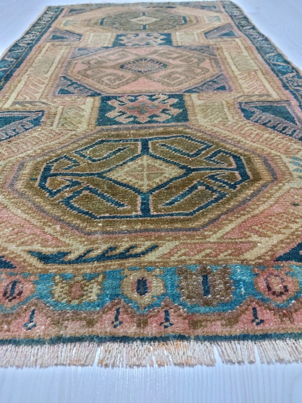 Rare Antique Rug Medium Runner Rug Handmade Old Decor Rug Free Shipping Rug n gallery