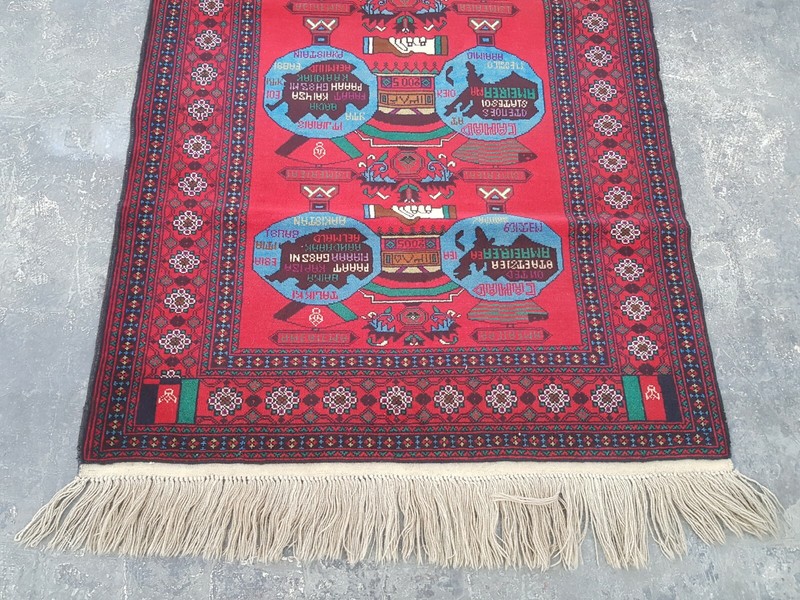 Nomadic Vintage Baloch Rug Sheep Wool Rug maldari rug 7x4 ft Afghan rug gallery