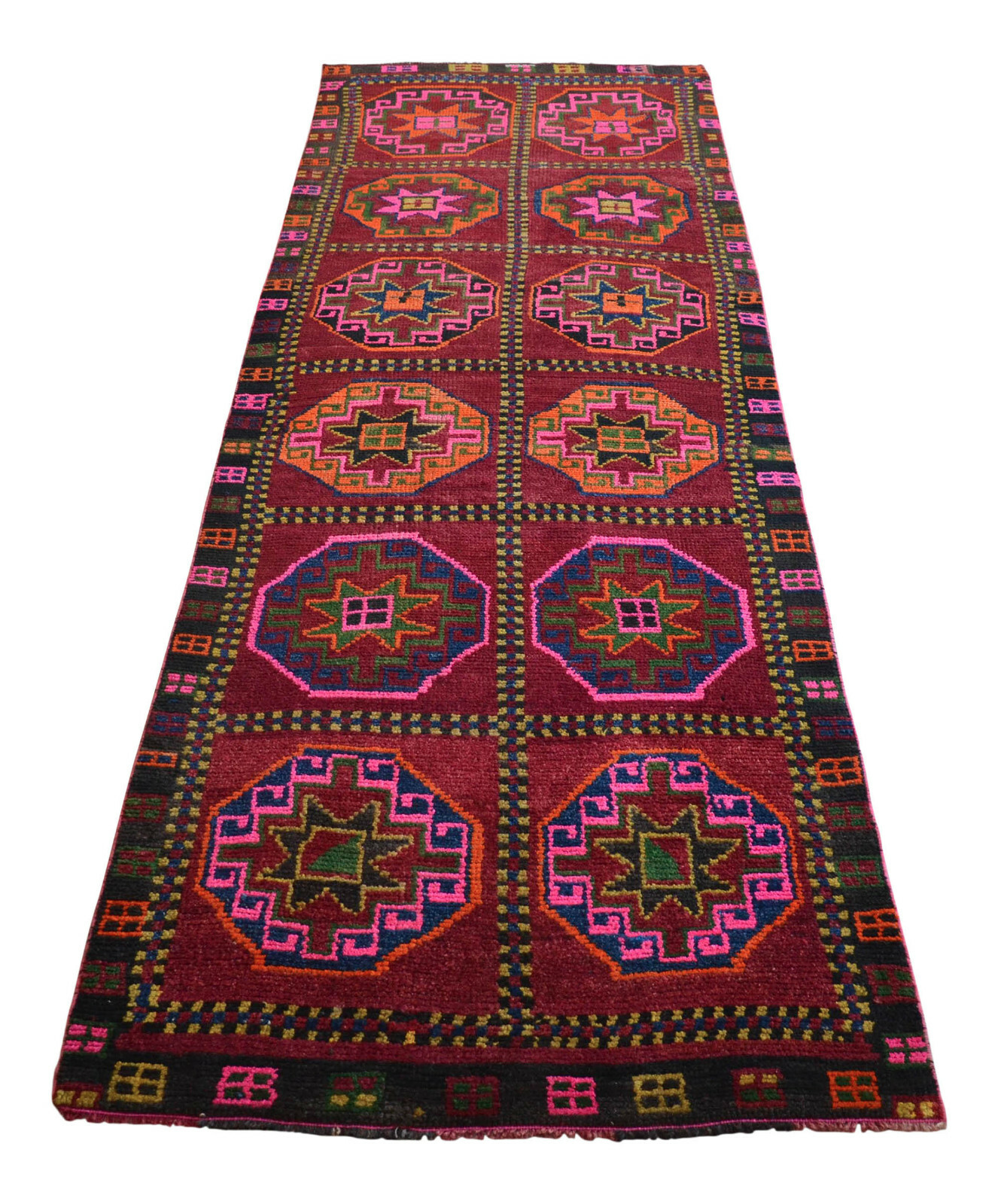 47″ x 142″ Hand Knotted Area Rug Turkish Tribal Large Runner Rug 3′11″ x 11′10″ gallery