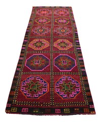 47″ x 142″ Hand Knotted Area Rug Turkish Tribal Large Runner Rug 3′11″ x 11′10″