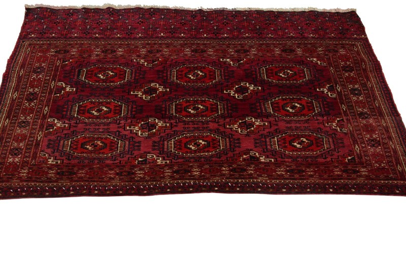 3x5 Antique Exceptional Handmade Boho Tapestry Wall Hanging Rug Red c.1910 gallery