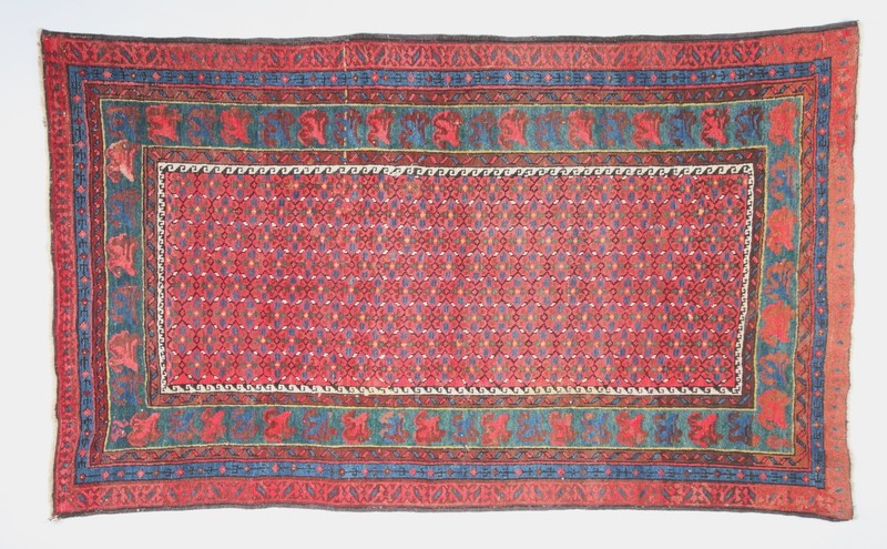 Antique Caucasian Zehur Rug with Rose Pink Tribal Hand Knotted Wool Carpet gallery