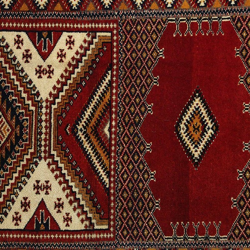 PILE CARPET TAZNAKHT DISTRICT SOUTHERN MOROCCO NORTH AFRICA TEXTILES MID 20TH C gallery