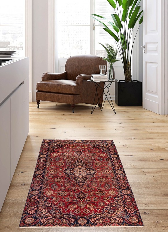 Traditional Vintage Hand-Knotted Area Rug 4'6" x 7'4" Oriental Wool Carpet gallery