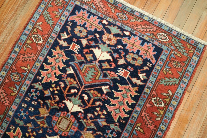 Antique Navy Karajeh Rug 3'x4'6'' gallery