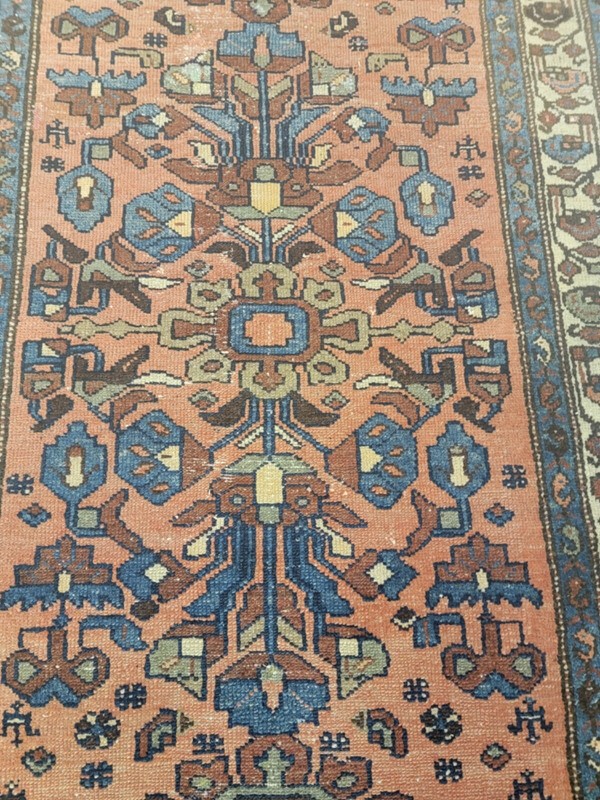 Antique Oriental Hand-Knotted Wool Runner Collectible Malayer Rust 2'10" x 16'3" gallery