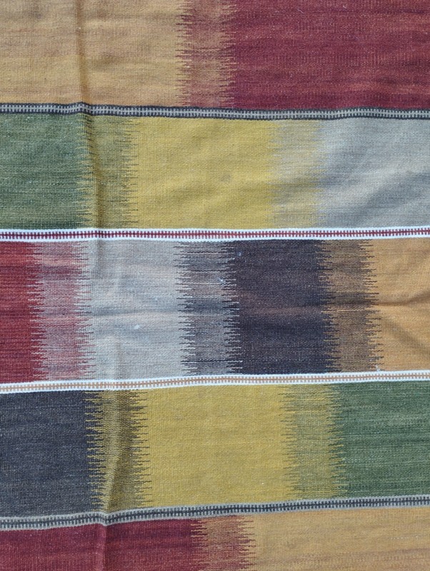 Vintage Handmade Scandivian Tribal Wool Kilim Rug Carpet 161x91 cm gallery