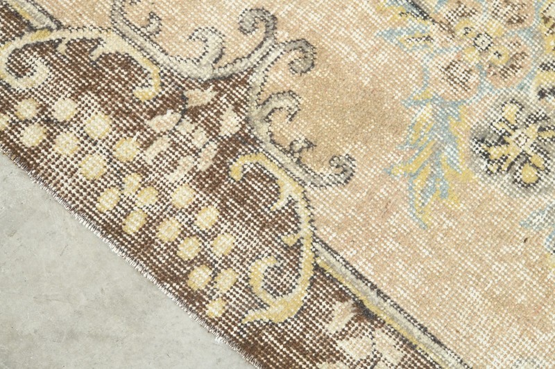 6x9 Turkish Antique Rug Anatolian Hand-Knotted Vintage Oushak Large Carpet,182 gallery