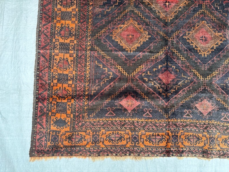 COLLECTORS ITEM Semi Antique Stunning Natural Vegetable Dye Taimani Maldari Rug gallery