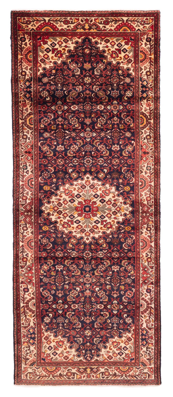 3'7" x 9'8" Vintage Hand-knotted Runner Rug Traditional Oriental Wool Carpet gallery