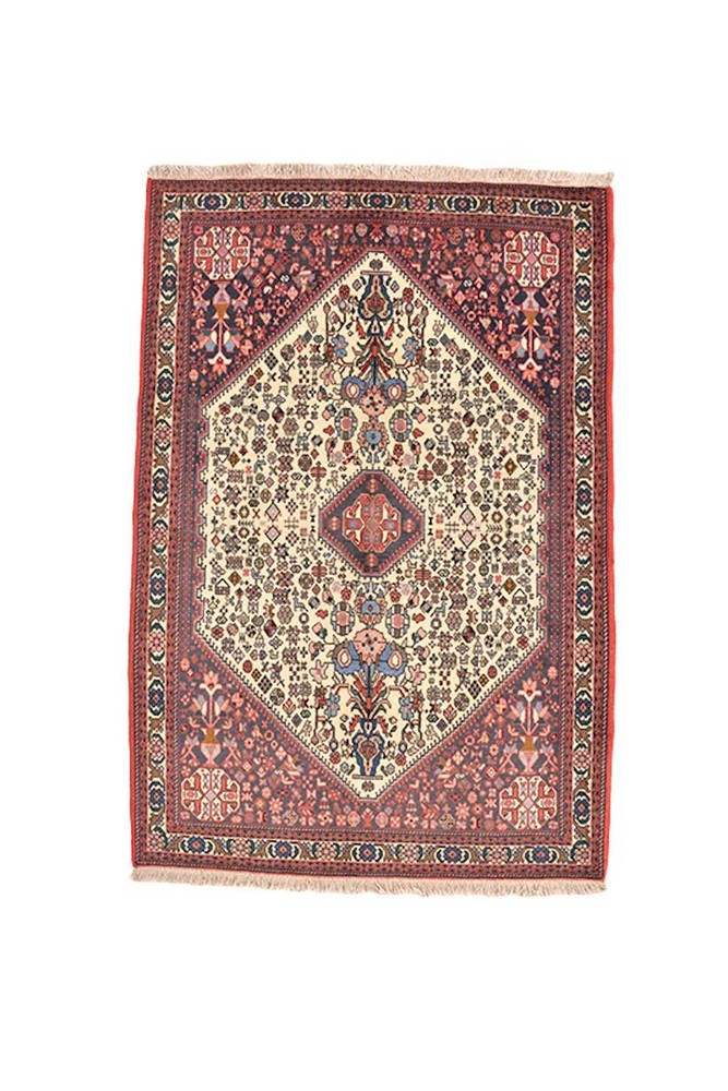Hexagon Medallion Geometric Oriental 4' 3" x 6' 5" Pink Hand Knotted Area Rug