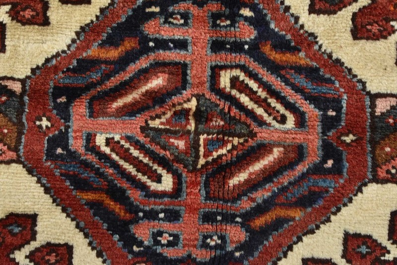 Vintage Tribal Oriental 4’10” x 6’2” Red Wool Traditional Hand-Knotted Area Rug gallery