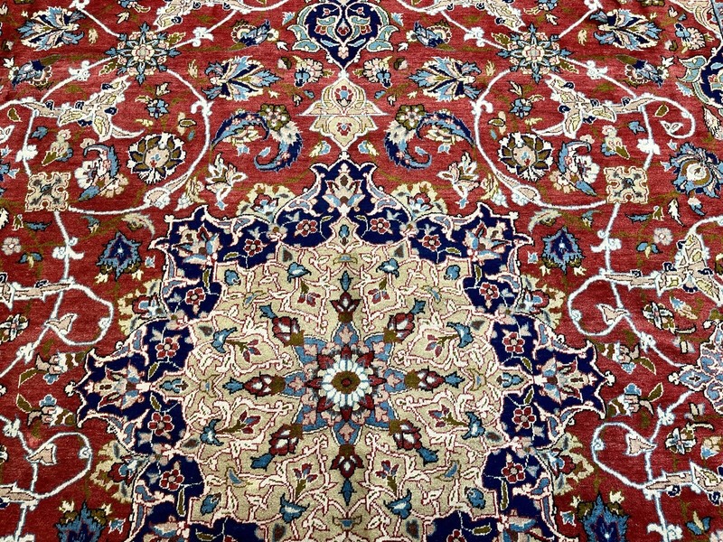 Antique Persiaan Masterpiece Isphahaan 15’6” X 11’3” Oriental Rug Handmade Fine gallery