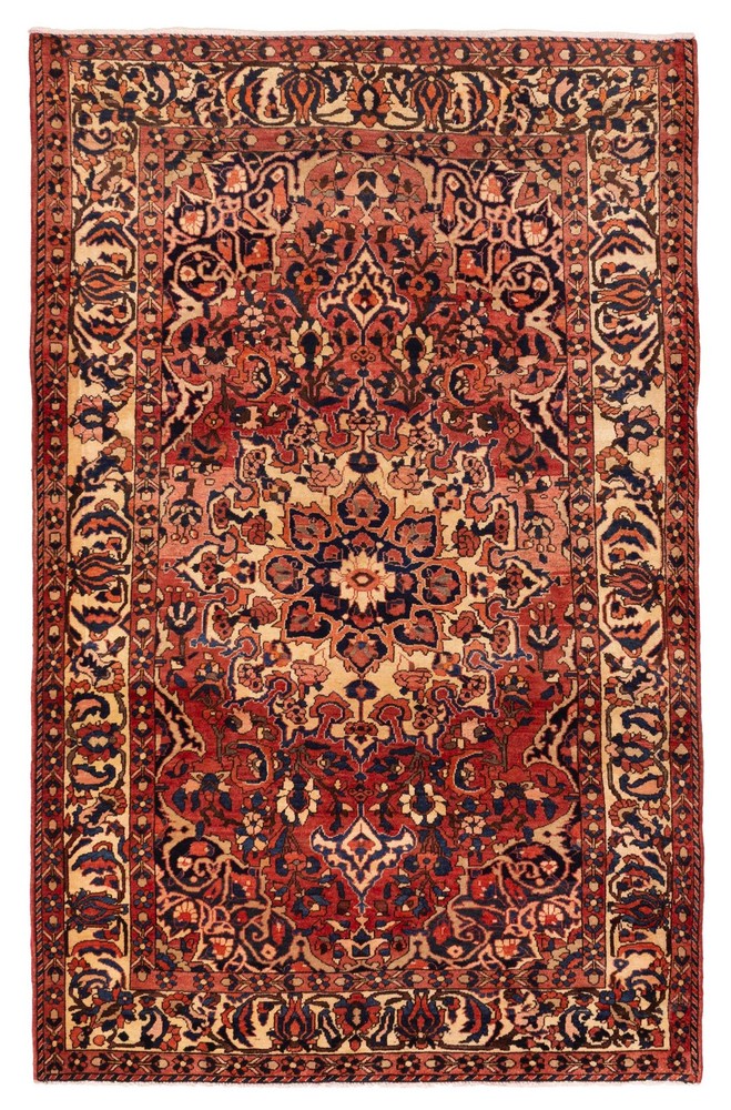Vintage Traditional Hand-Knotted Area Rug 5'4" x 8'6" Oriental Wool Carpet