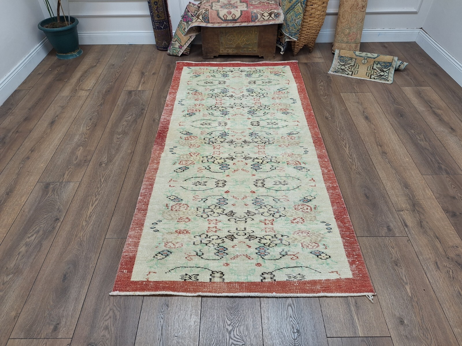 Area Rug, Living Room Rug, Handmade Area Rug, Bedroom Area Rug 3.5x6.9 ft gallery
