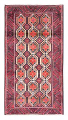 Vintage Dark Navy Traditional 3’5″ x 6’2″ Hand-Knotted Oriental Wool Area Rug