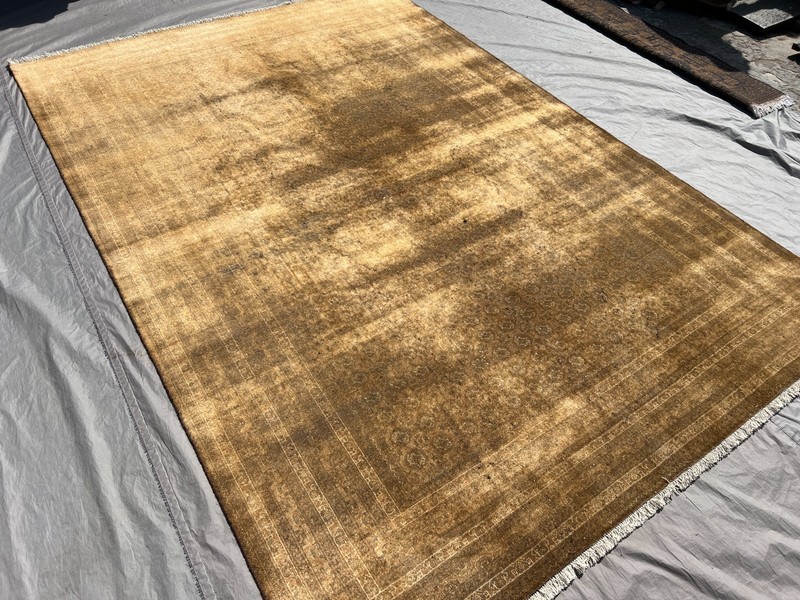 Terracotta Hand Knotted Afghan Rug 7x10 Beige Oriental Turkmen Muted Area Carpet gallery