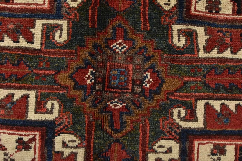 Vintage Tribal Rug 8’6” x 10’3” Red Wool Hand-Knotted Oriental Carpet gallery