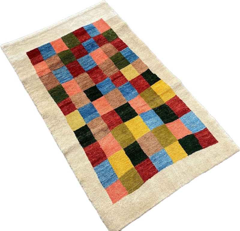FINE WOOL GABBEH RUG HAND MADE THICK PERSIAN WOOL CARPET CLEANED 5'1" X 2'10 gallery