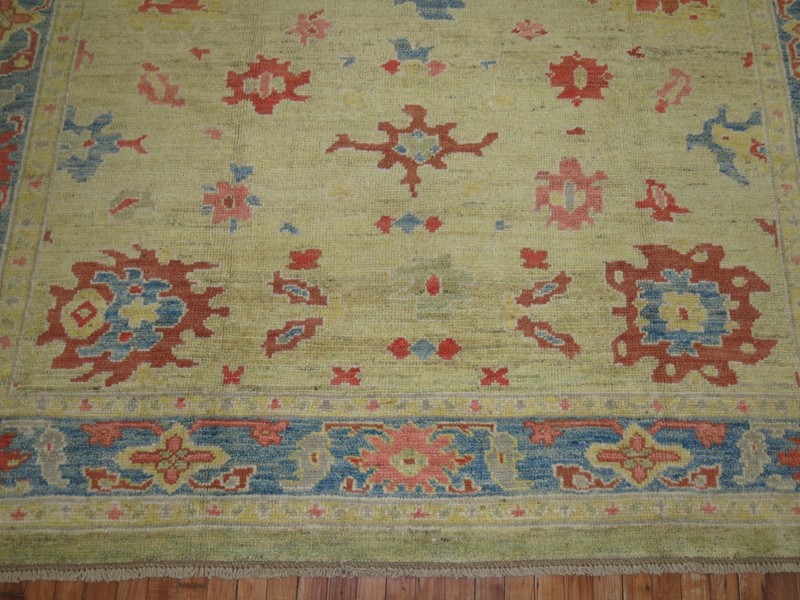 Modern Turkish Oushak Ushak Rug Size 8'5''x8'7'' gallery