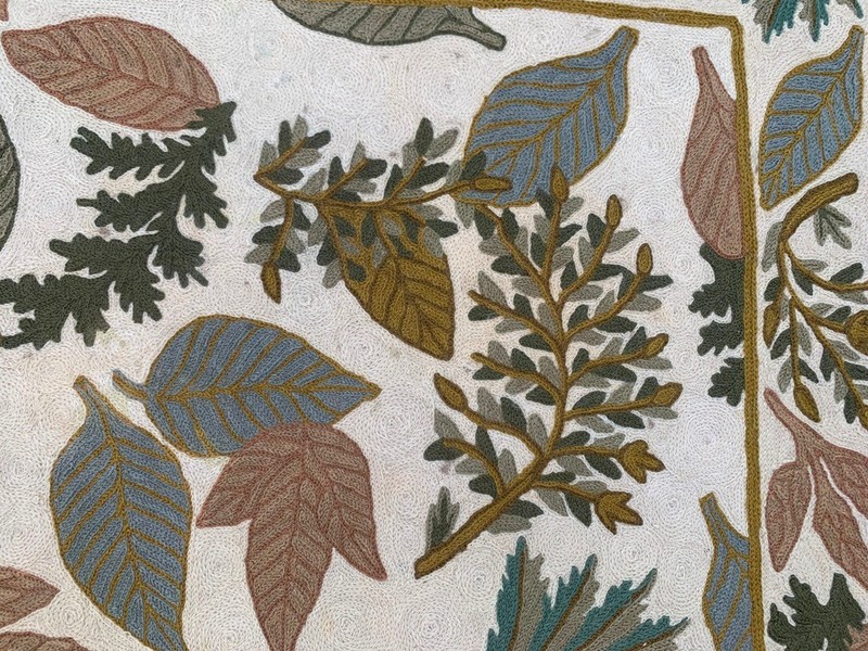 Vintage Aubusson Rug: Hand-woven Chain Stitch Carpet, Home Decor 2x4 ft gallery