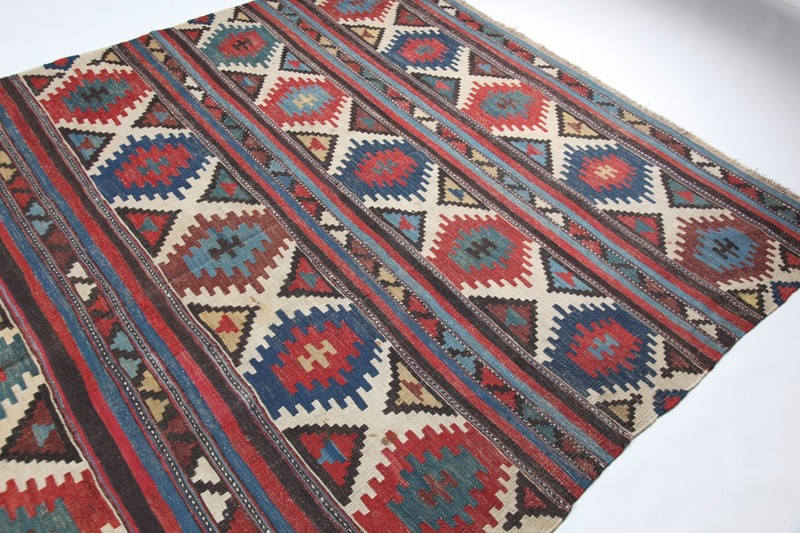 Antique Shirvan Kilim – Caucasian Flatweave, Late 19th Century -5' 11'' X 8' 11' gallery