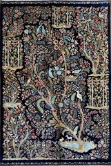 Silk Rug 3 x 5 feet Beautiful Dark Tree of Life Design High Quality Carpet