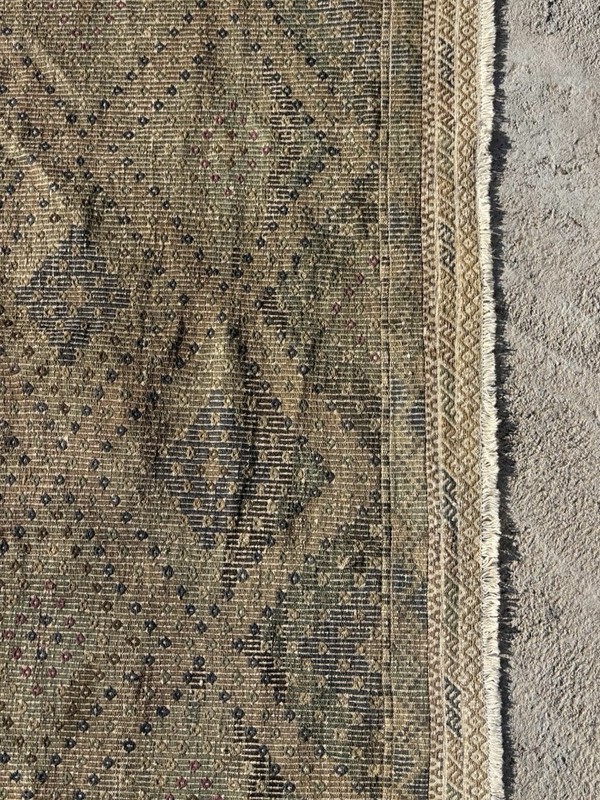 Vintage Beige Cicim Kilim Rug from Afyon, Turkey (268 cm x 186 cm) gallery