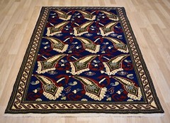 Antique Never Used Caucasian Kazak Handmade Dowry Rug 5ftx 7ft Free Shipping