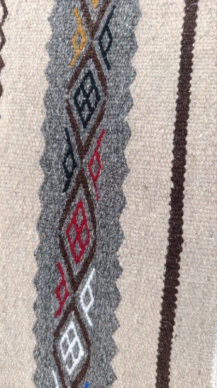 Saharan Wool Rug Algeria Berber Tribal Wall Hanging Boho Decor 31x20 Inches gallery