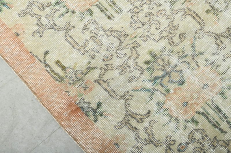 4x7 Turkish Small Vintage Oushak Wool Rug Boho Decor Hand-Knotted Carpet,1502 gallery