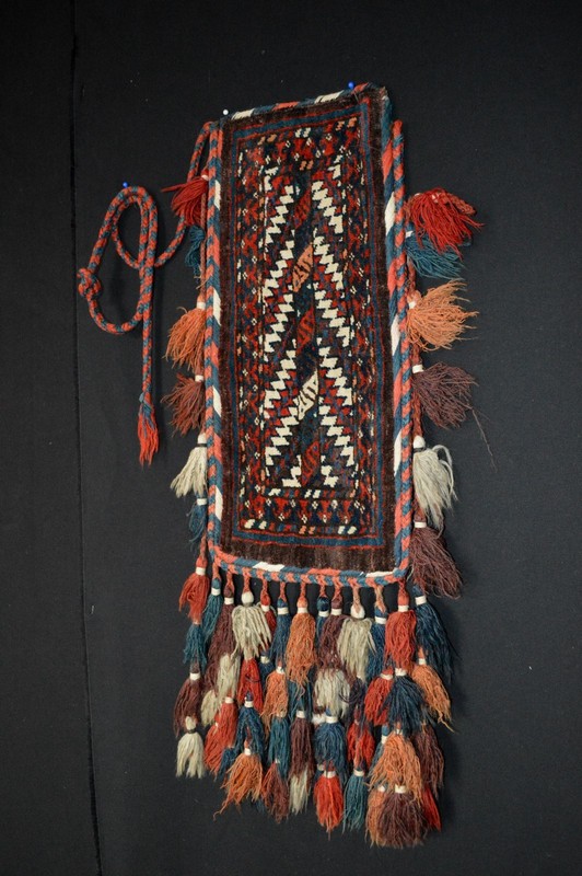 ANTIQUE SUPERB TURKMEN YOMUT SPINDLEBAG IGSALIK 1890-1900'S turkoman yomut gallery