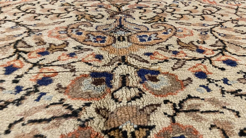 Early 1930's Antique Wool Pile Muted Dye Armenian Hereke Area Rug 7’7”x11’4” gallery