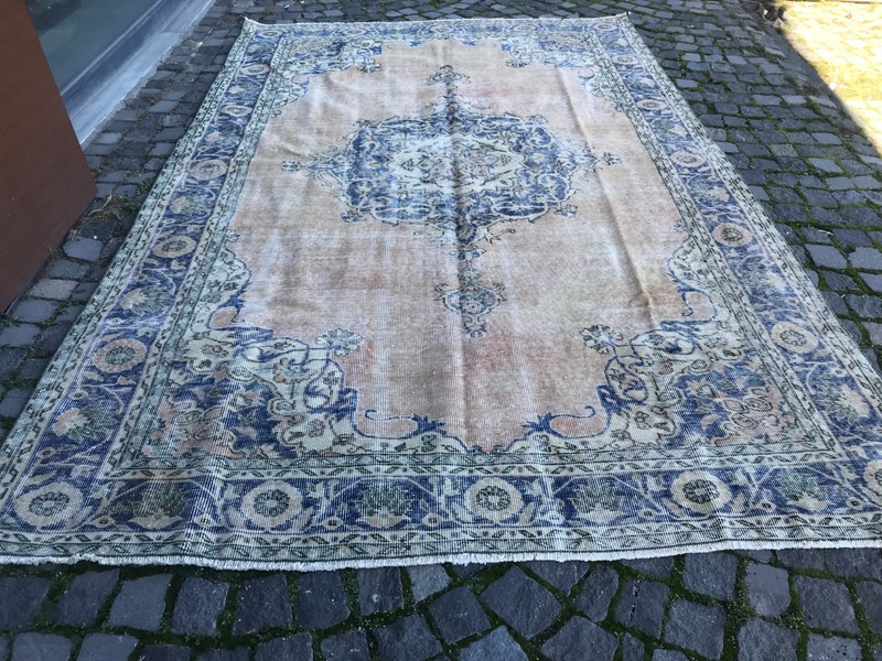 Turkish Vintage Rug, Handmade Wool Rug, Bohemian Large Rug, 6,7 x 10, ft gallery